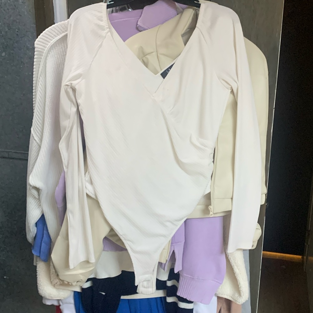 lulus bodysuit large white